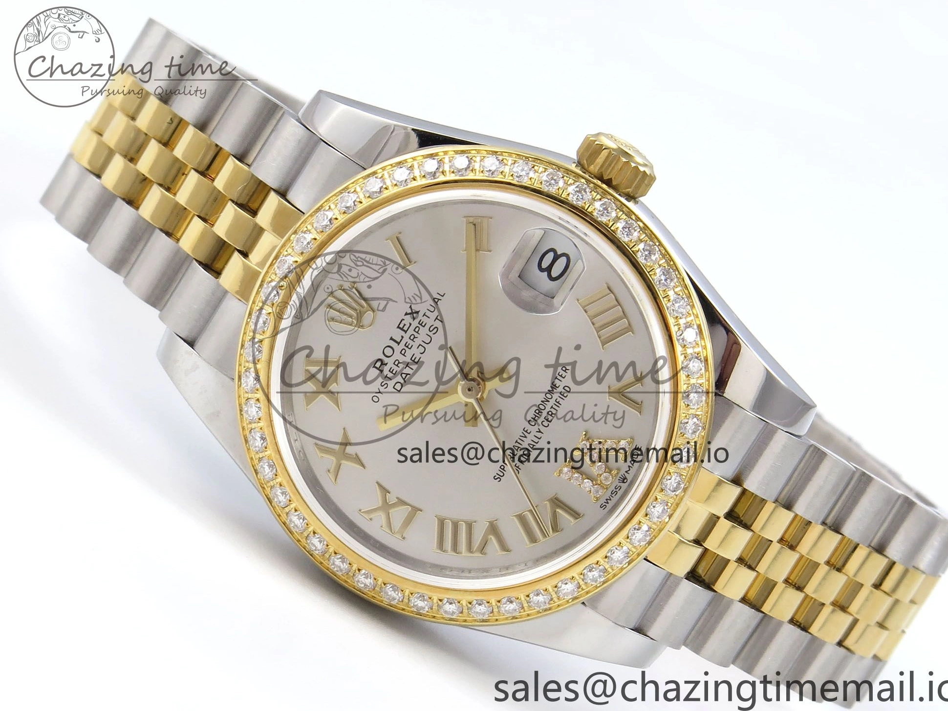 JARF DateJust Diamonds Steel Bracelet Silver 1:1 904L Jubilee Edition Roman Dial on 31 YG 278383RBR Best SS HZ2236 0521